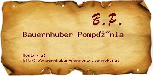 Bauernhuber Pompónia névjegykártya